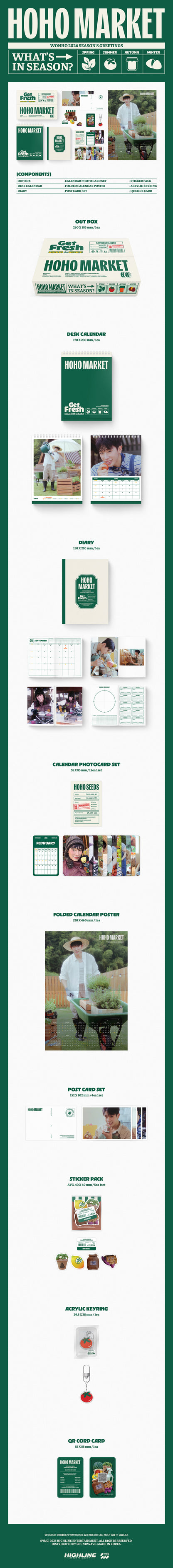 *PRE-ORDER* WONHO - 'HO HO MARKET' 2026 Season's Greetings
