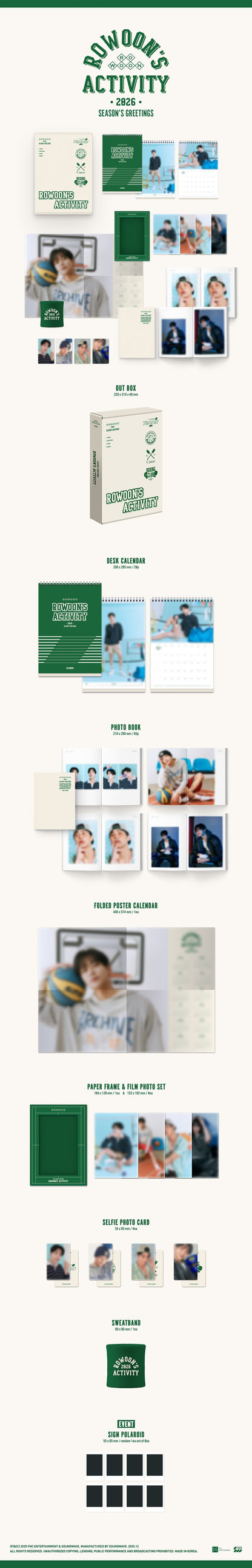 *PRE-ORDER* ROWOON - 'ROWOON'S ACTIVITY' 2026 Season's Greetings