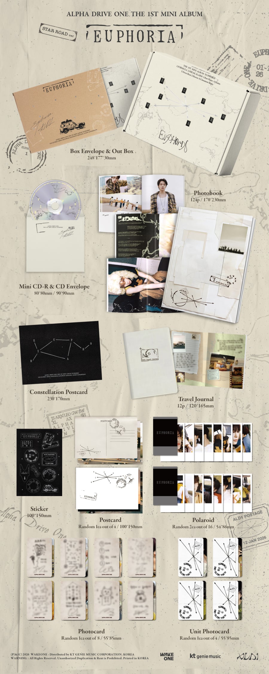 ALPHA DRIVE ONE - EUPHORIA (1st Mini Album) [Star Road Ver.]