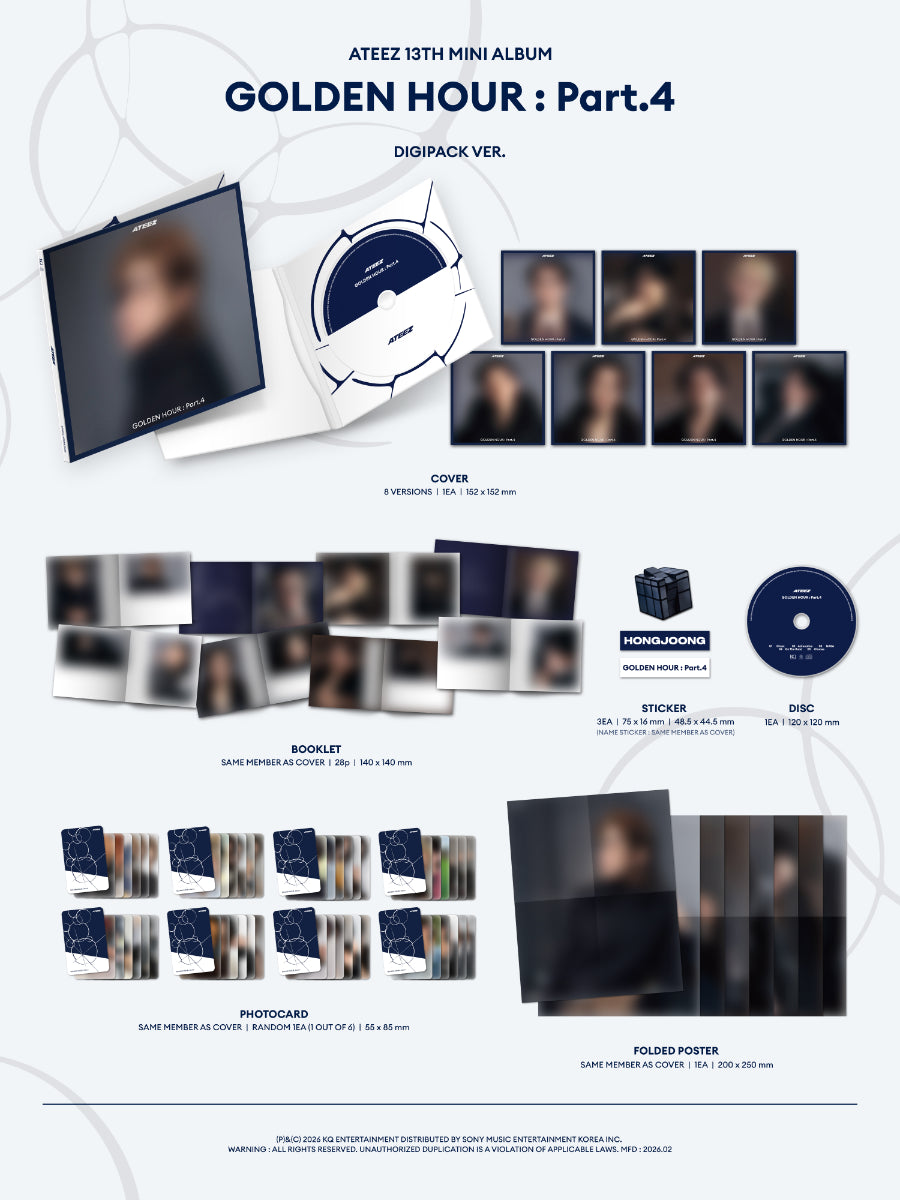 ateez サン トレカ golden hour part4 fnac eu BBANGYA | ATEEZ - Golden Hour Pt. 4 (13th Mini Album) [Digipack Ver.]