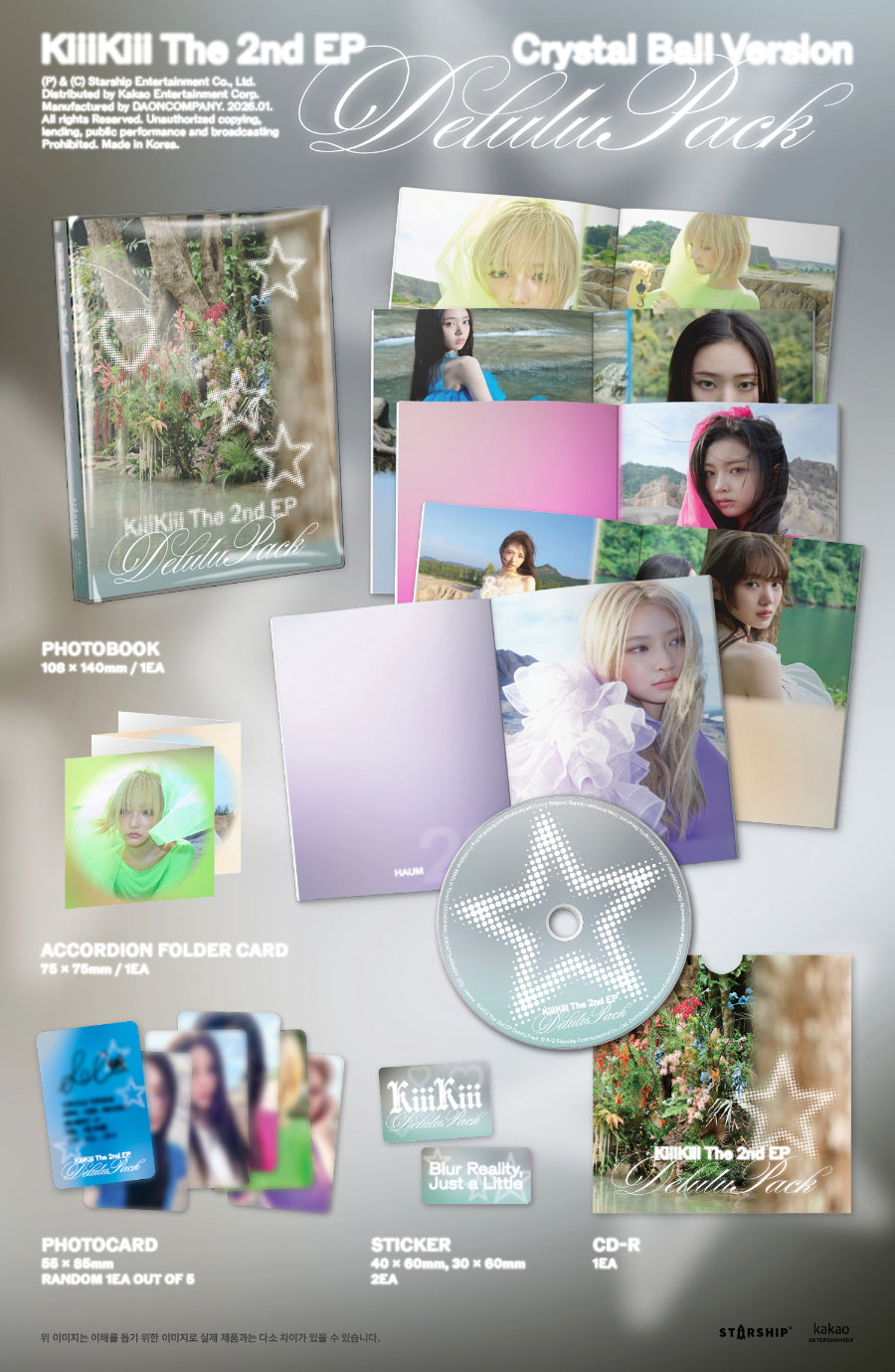 KIIIKIII - Delulu Pack (2nd Mini Album) [Crystal Ball Ver.]