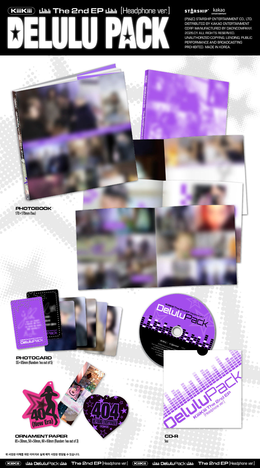 KIIIKIII - Delulu Pack (2nd Mini Album) [Headphone Ver.]