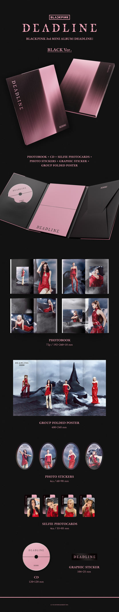 BLACKPINK - DEADLINE (3rd Mini Album) [Black Ver.]