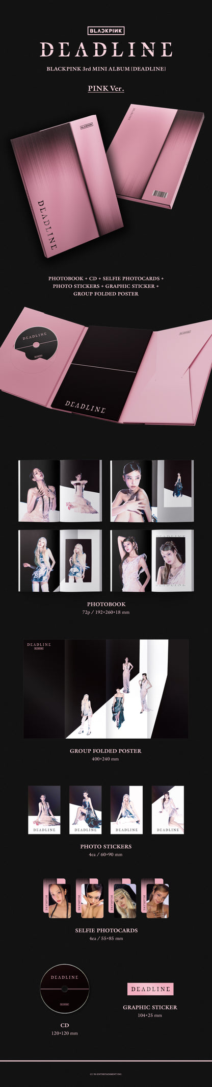 BLACKPINK - DEADLINE (3rd Mini Album) [Pink Ver.]