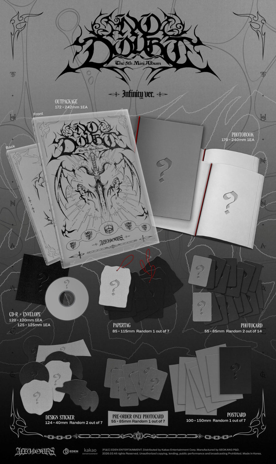 *PRE-ORDER* ALL(H)OURS - NO DOUBT (5th Mini Album)