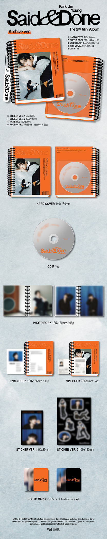 GOT7 PARK JINYOUNG - Said & Done (2nd Mini Album) [Archive Ver.]