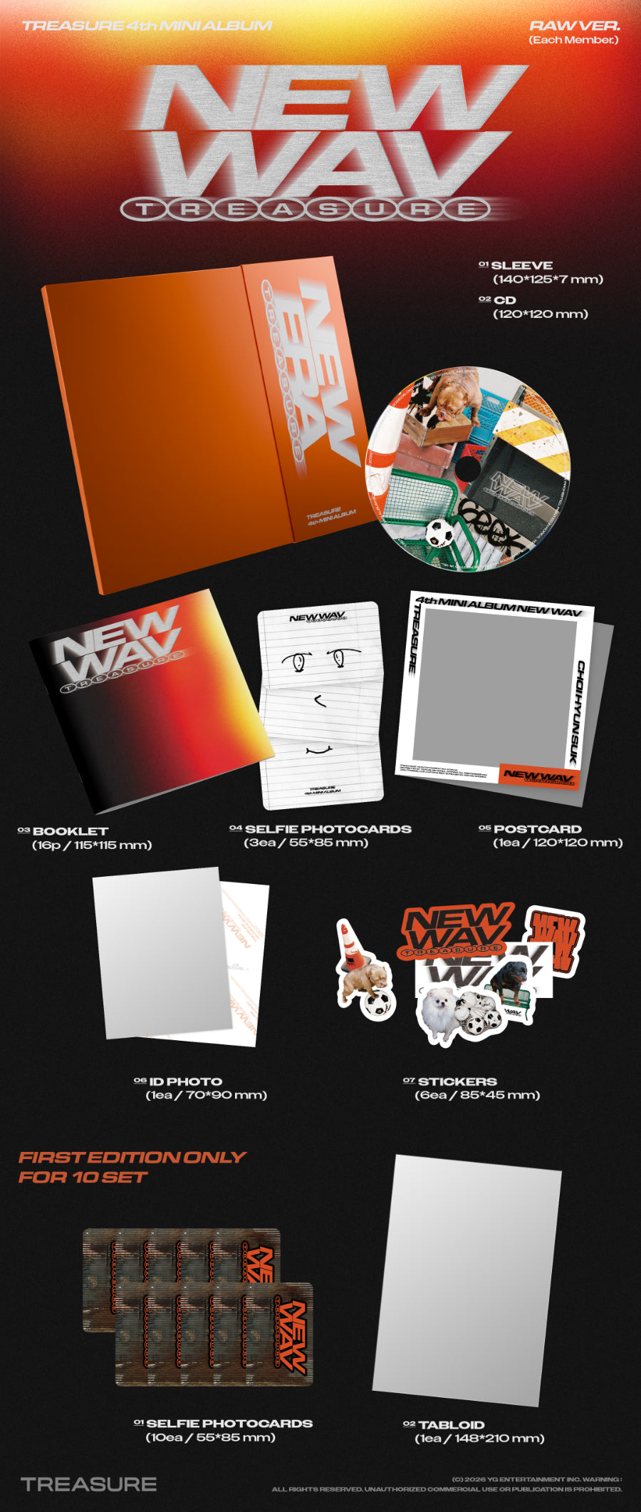 *PRE-ORDER* TREASURE - NEW WAV (4th Mini Album) [RAW Ver.]