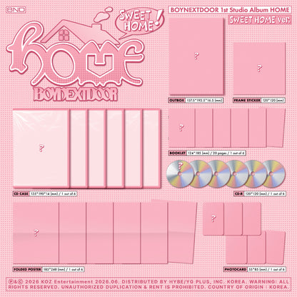 *PRE-ORDER* BOYNEXTDOOR - HOME (1st Studio Album) [Sweet Home Ver.] + POB