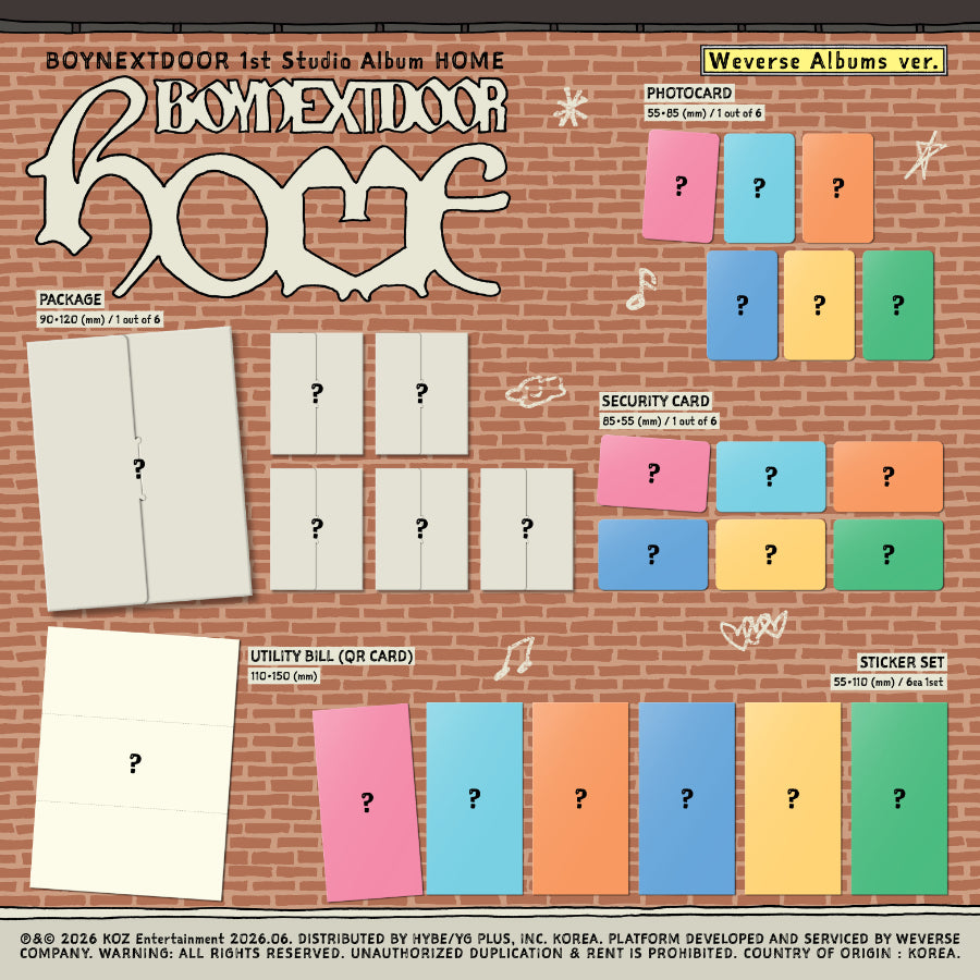 BOYNEXTDOOR - HOME (1st Studio Album) [Weverse Albums Ver.] +POB