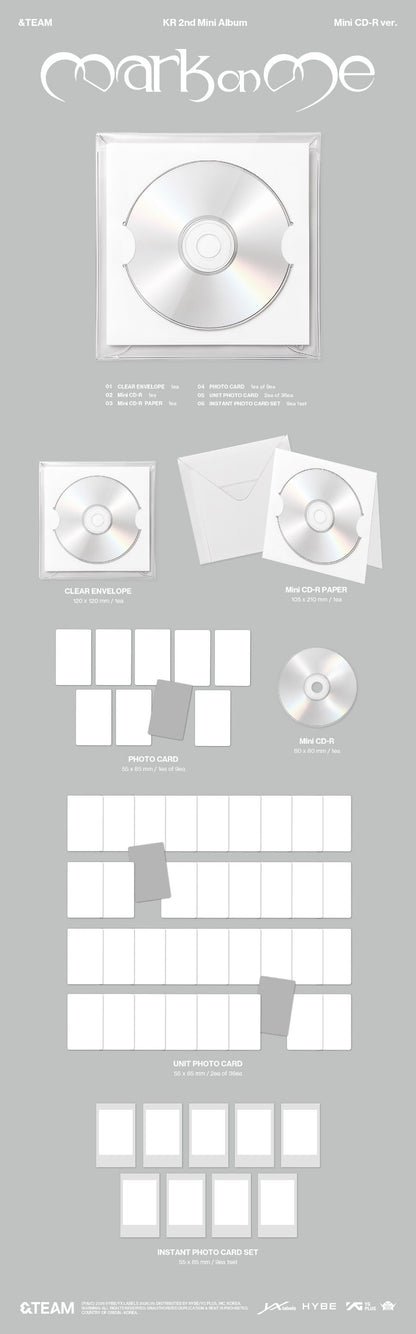 *PRE-ORDER* &TEAM - Mark on Me (2nd Korean Mini Album) [Mini CD-R Ver.]
