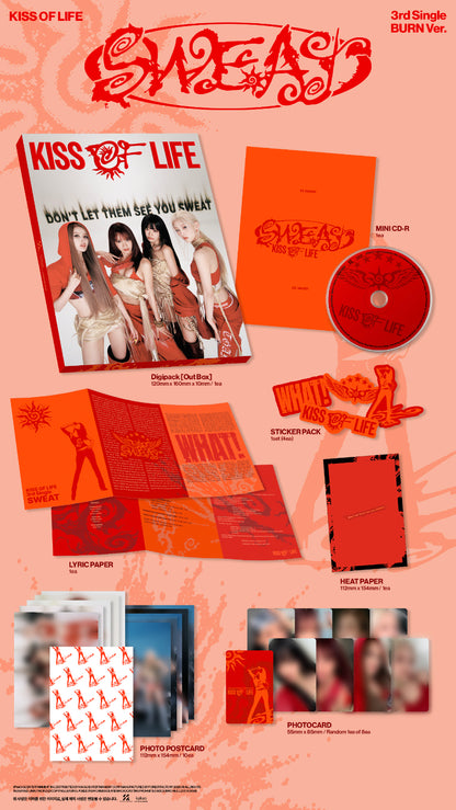 *PRE-ORDER* KISS OF LIFE - SWEAT (3rd Single Album) [Burn Ver.]