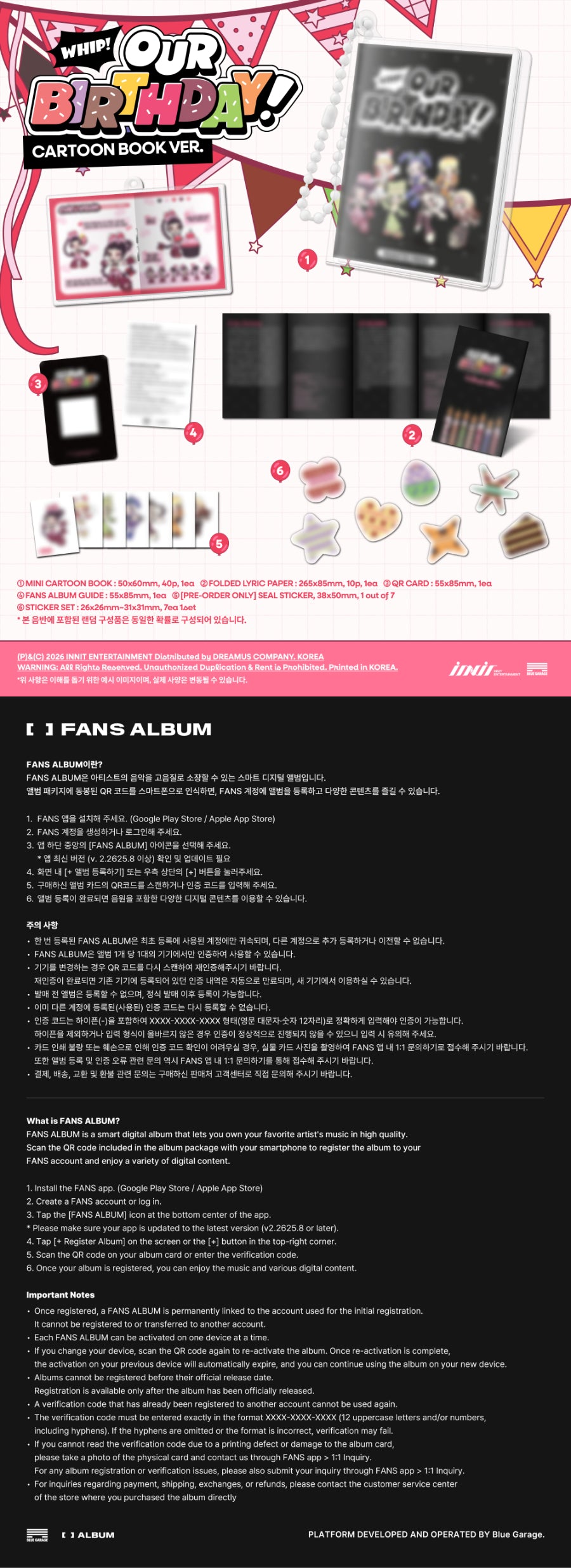 *PRE-ORDER* OURBIRTHDAY - Our Birthday (1st Single Album) [Cartoon Book Ver.] + POB