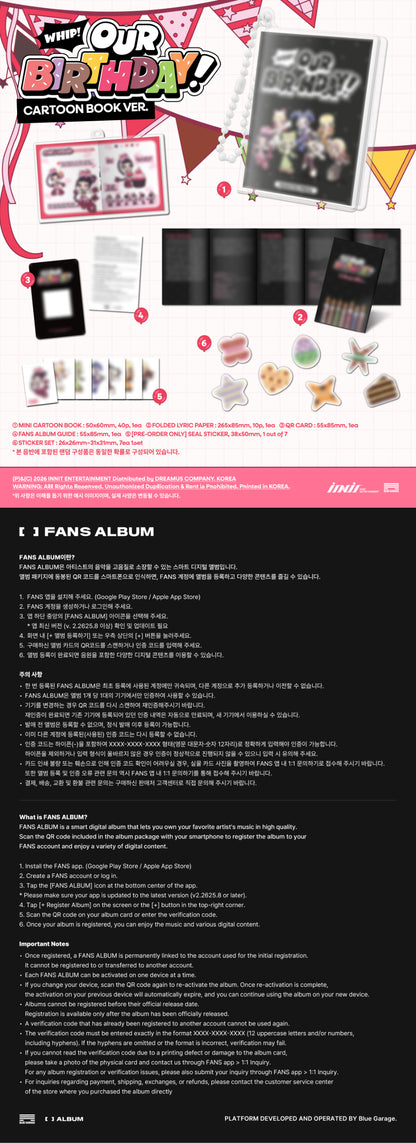 *PRE-ORDER* OURBIRTHDAY - Our Birthday (1st Single Album) [Cartoon Book Ver.] + POB