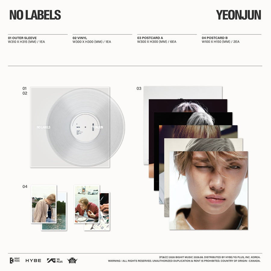 *PRE-ORDER* TXT YEONJUN - NO LABELS [LP/Vinyl Ver.]