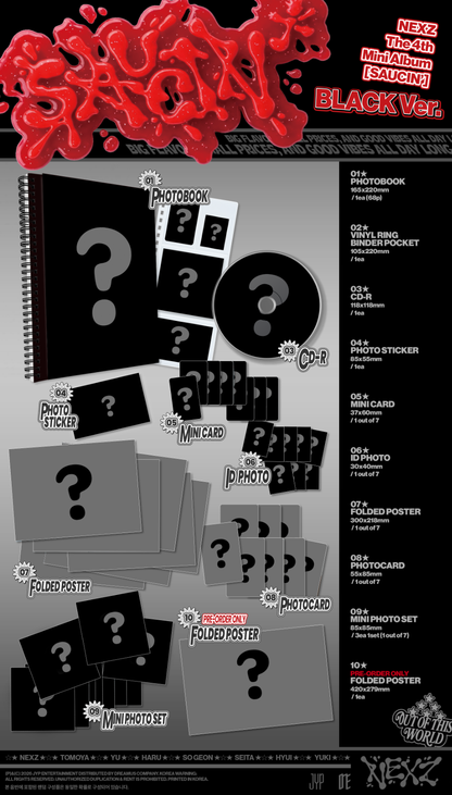 *PRE-ORDER* NEXZ - SAUCIN' (4th Mini Album) [Sticker FANS Album Ver.]
