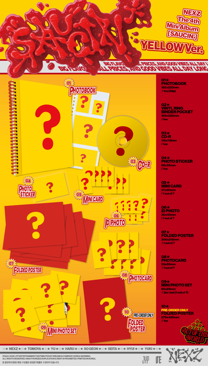 *PRE-ORDER* NEXZ - SAUCIN' (4th Mini Album) [Sticker FANS Album Ver.]