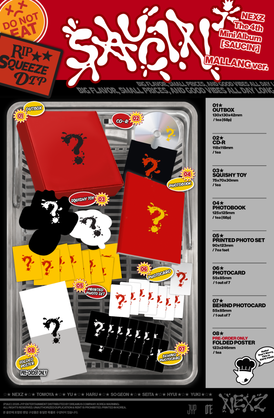 *PRE-ORDER* NEXZ - SAUCIN' (4th Mini Album) [Mallang Ver.]