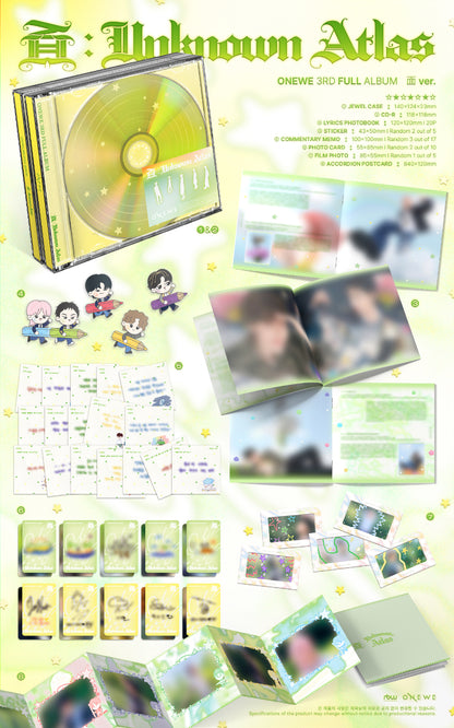 *PRE-ORDER* ONEWE - 面 : Unknown Atlas (3rd Studio Album) [面 Ver.]