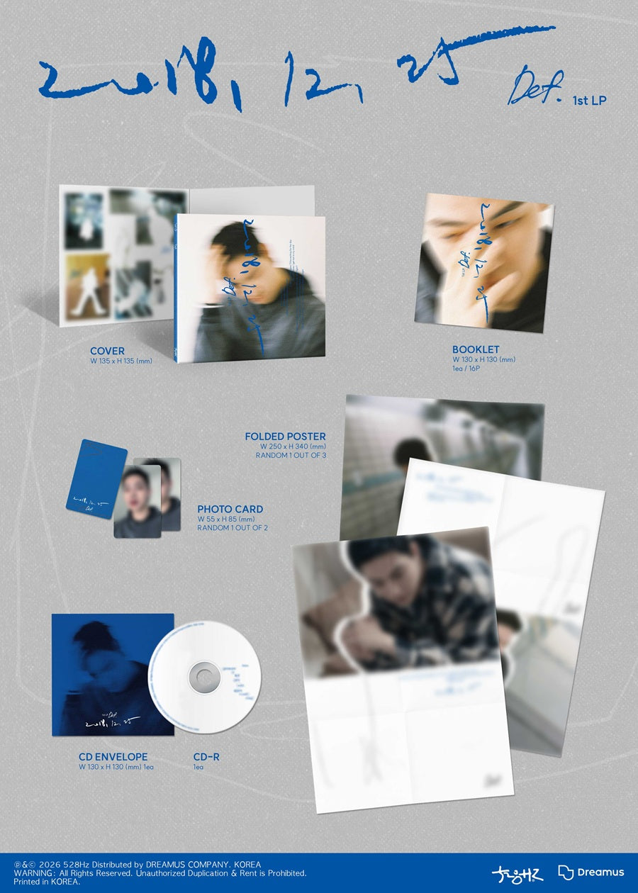 *PRE-ORDER* DEF. (GOT7 JAY B) - 2018.12.25 (1st Studio Album)