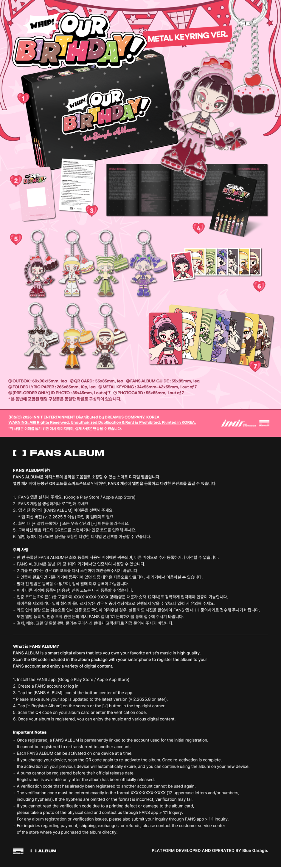 OURBIRTHDAY - Our Birthday (1st Single Album) [Metal Keyring Ver.]