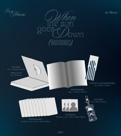 *PRE-ORDER* IN A MINUTE - When the sun goes down : Midnight (1st Studio Album) [Midnight Ver.]