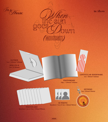 *PRE-ORDER* IN A MINUTE - When the sun goes down : Midnight (1st Studio Album) [Sunset Ver.]