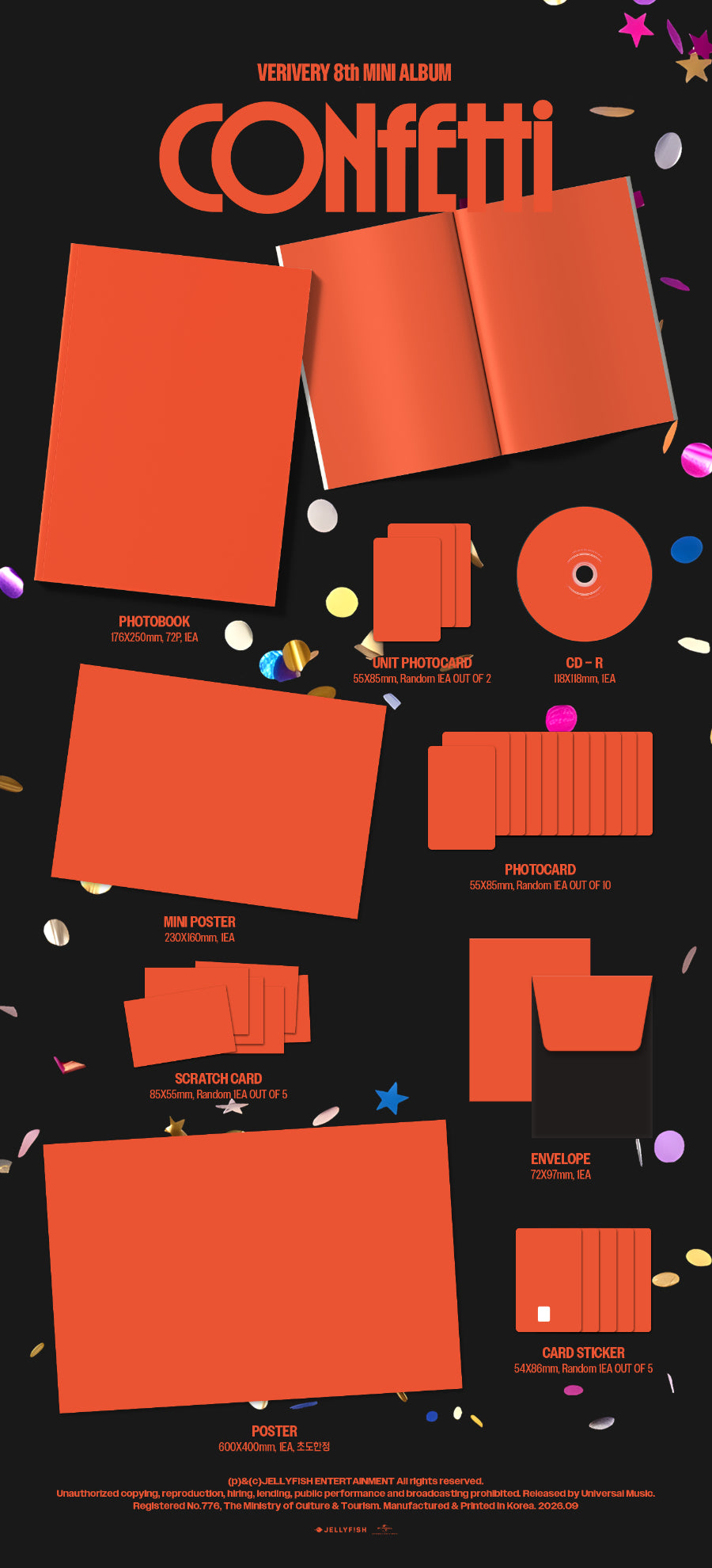 *PRE-ORDER* VERIVERY - CONFETTI (8th Mini Album) [Photobook Ver.]