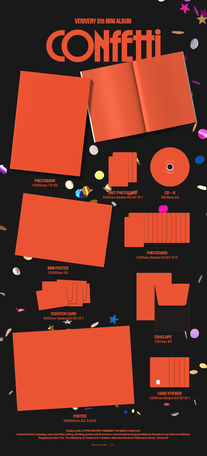 *PRE-ORDER* VERIVERY - CONFETTI (8th Mini Album) [Photobook Ver.]