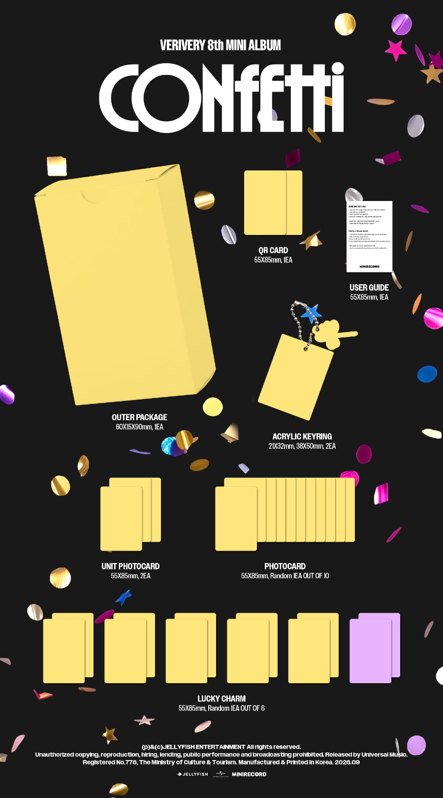 *PRE-ORDER* VERIVERY - CONFETTI (8th Mini Album) [Luckycharm Ver.]