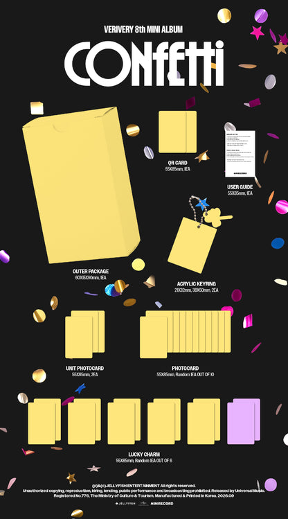 *PRE-ORDER* VERIVERY - CONFETTI (8th Mini Album) [Luckycharm Ver.]
