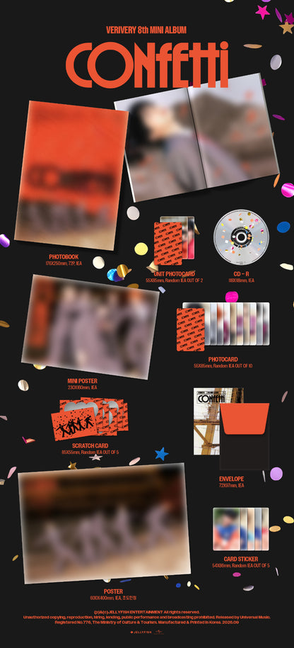 *PRE-ORDER* VERIVERY - CONFETTI (8th Mini Album) [Photobook Ver.]
