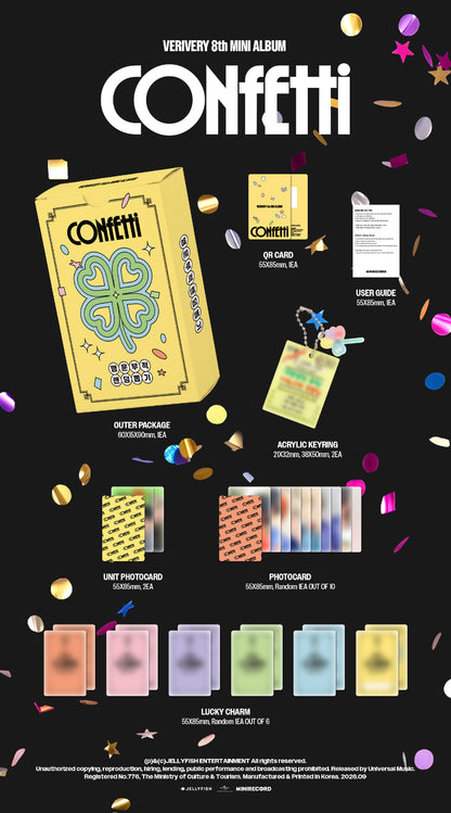 *PRE-ORDER* VERIVERY - CONFETTI (8th Mini Album) [Luckycharm Ver.]