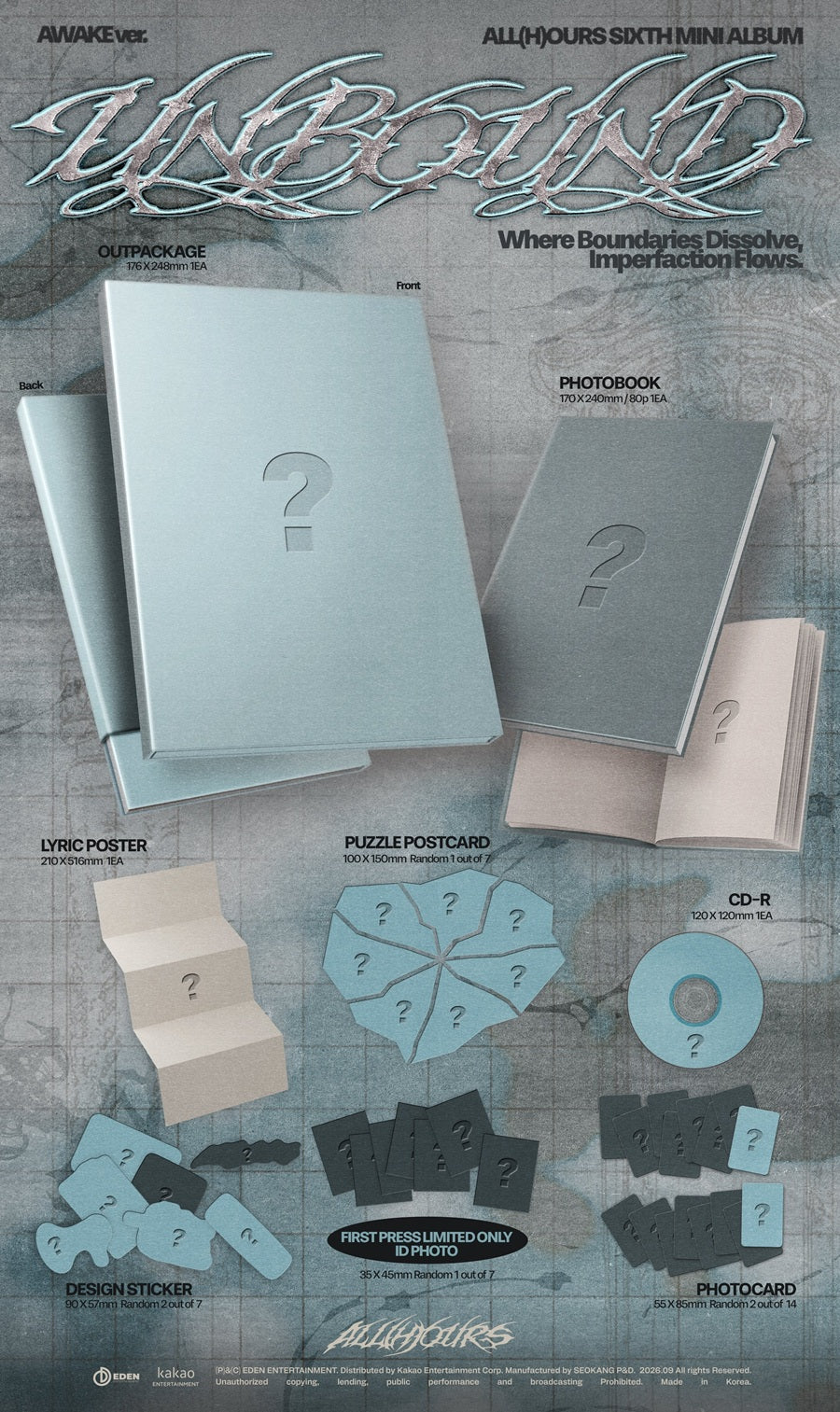 *PRE-ORDER* ALL(H)OURS - UNBOUND (6th Mini Album) [Awake Ver.]