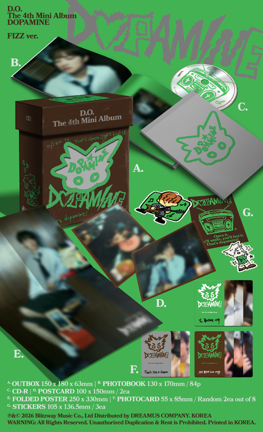 *PRE-ORDER* EXO D.O - DOPAMINE (4th Mini Album) [FIZZ Ver.]