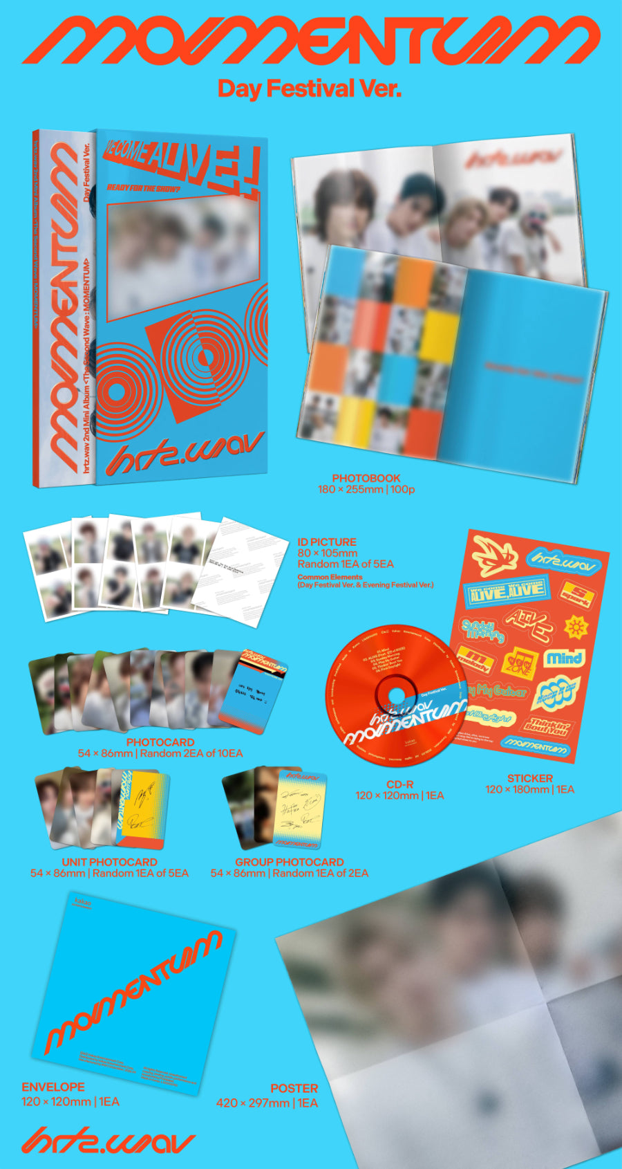 *PRE-ORDER* HRTZ.WAV - The Second Wave: Momentum (2nd Mini Album) [Day Festival Ver.]
