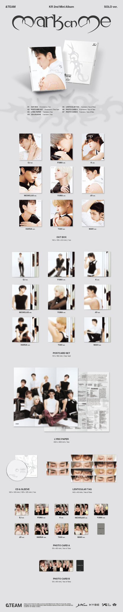 &TEAM - Mark on Me (2nd Korean Mini Album) [Solo Member Ver.]
