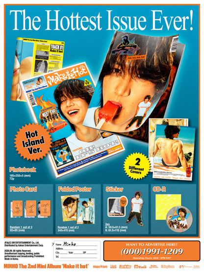 SHINEE MINHO - Make It Hot (2nd Mini Album) [Hot Island Ver.]