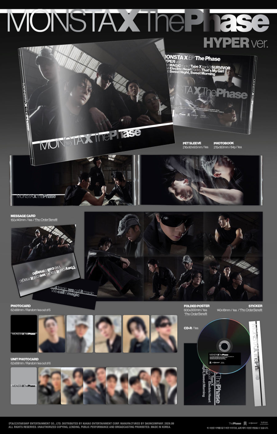 *PRE-ORDER* MONSTA X - THE PHASE (11th Mini Album) [Hyper Ver.]