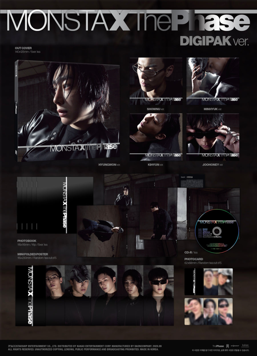 MONSTA X - THE PHASE (11th Mini Album) [Digipack Ver.]
