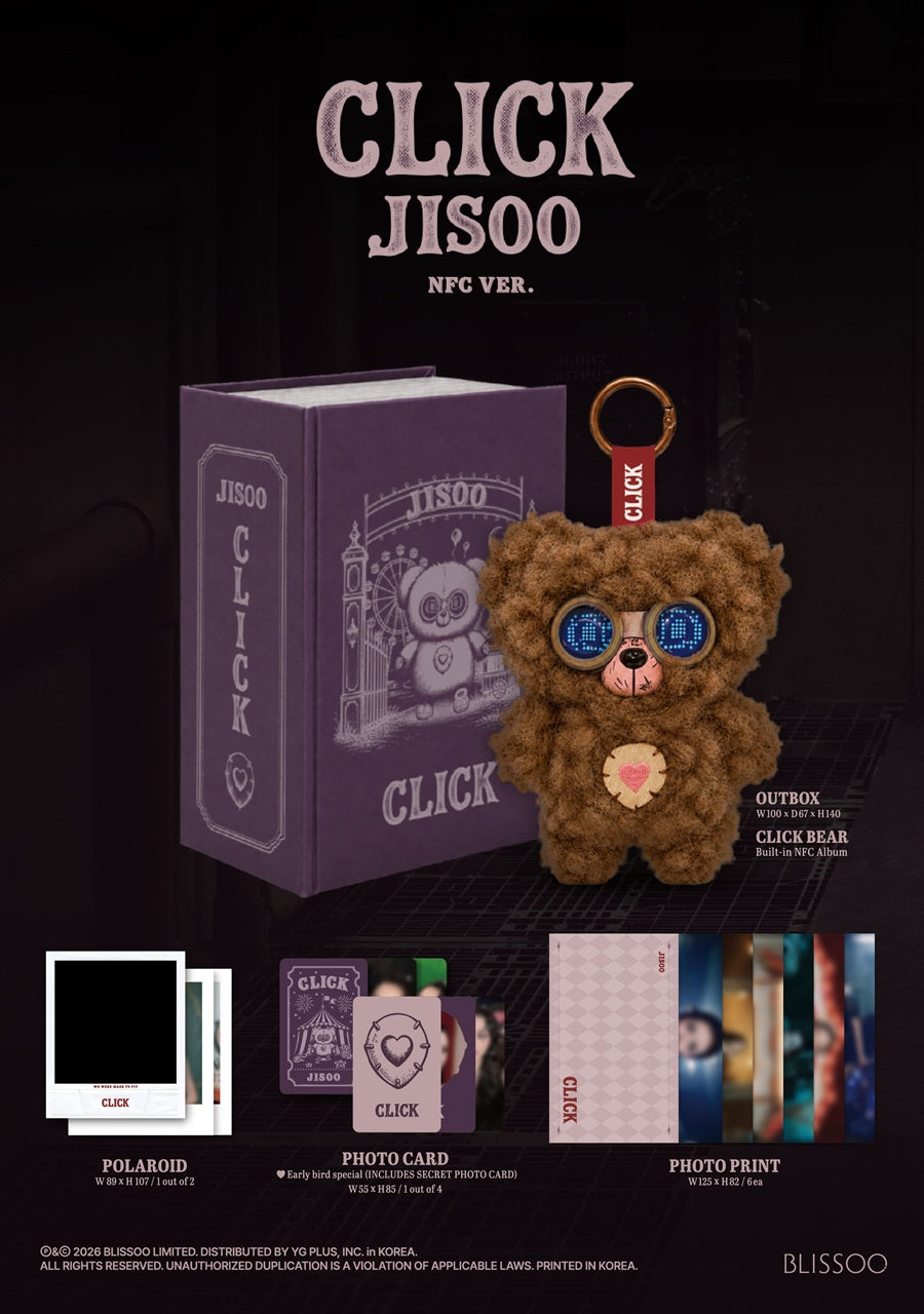 *PRE-ORDER* BLACKPINK JISOO - CLICK (2nd Single Album) [CLICK BABY BEAR NFC Ver.]