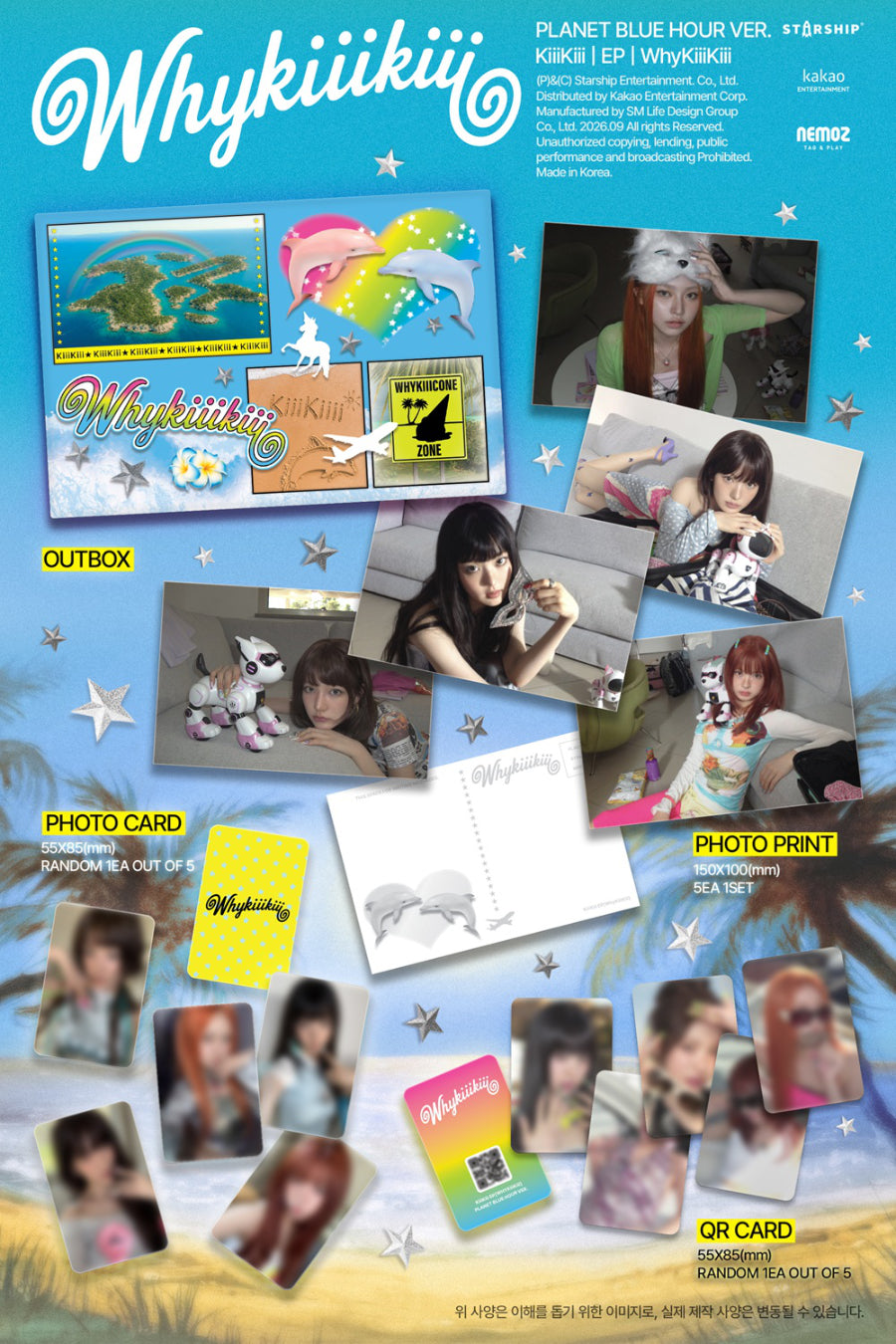 *PRE-ORDER* KIIIKIII - WhyKiiiKiii (3rd Mini Album) [Planet Blue Hour Ver.]