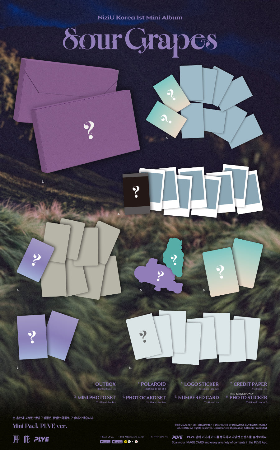 *PRE-ORDER* NIZIU - Sour Grapes (1st Korean Mini Album) [Mini Pack PLVE Ver.] + POB