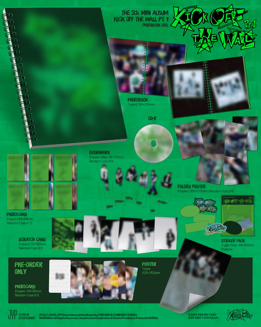 *PRE-ORDER* KICKFLIP - KICK OFF THE WALL PT.1 (5th Mini Album) [Photobook Ver.] + POB