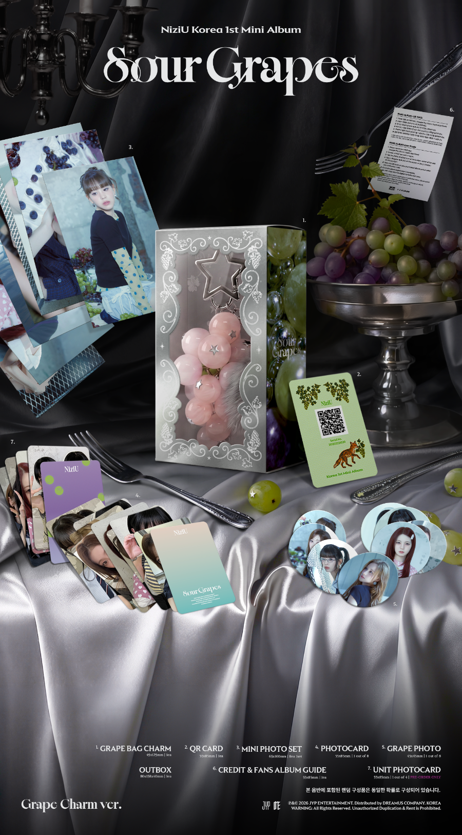 NIZIU - Sour Grapes (1st Korean Mini Album) [Grape Charm Ver.]