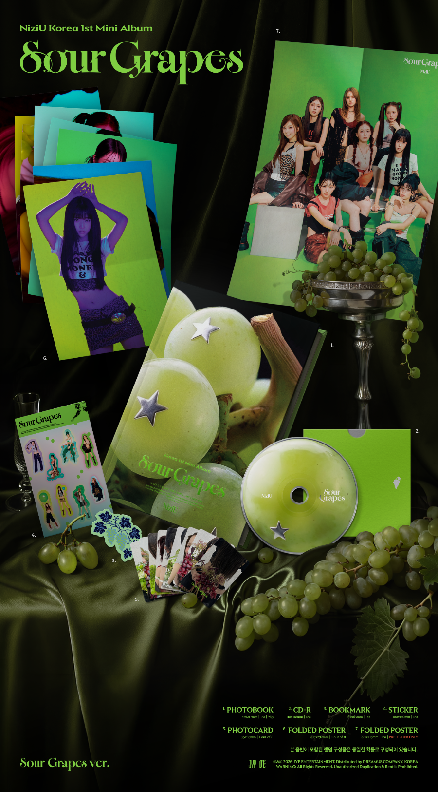 NIZIU - Sour Grapes (1st Korean Mini Album)