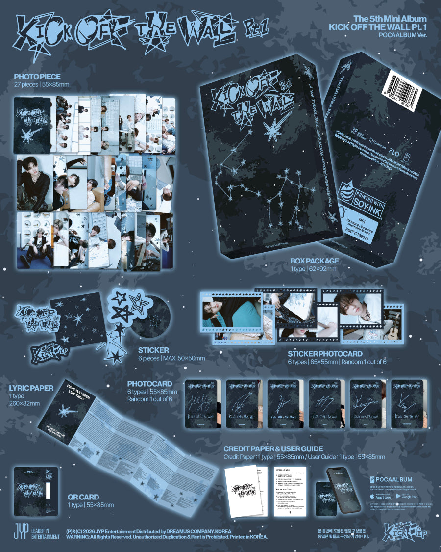 *PRE-ORDER* KICKFLIP - KICK OFF THE WALL PT.1 (5th Mini Album) [Poca Album Ver.] + POB