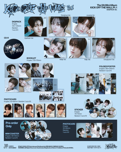 KICKFLIP - KICK OFF THE WALL PT.1 (5th Mini Album) [Digipack Ver.]