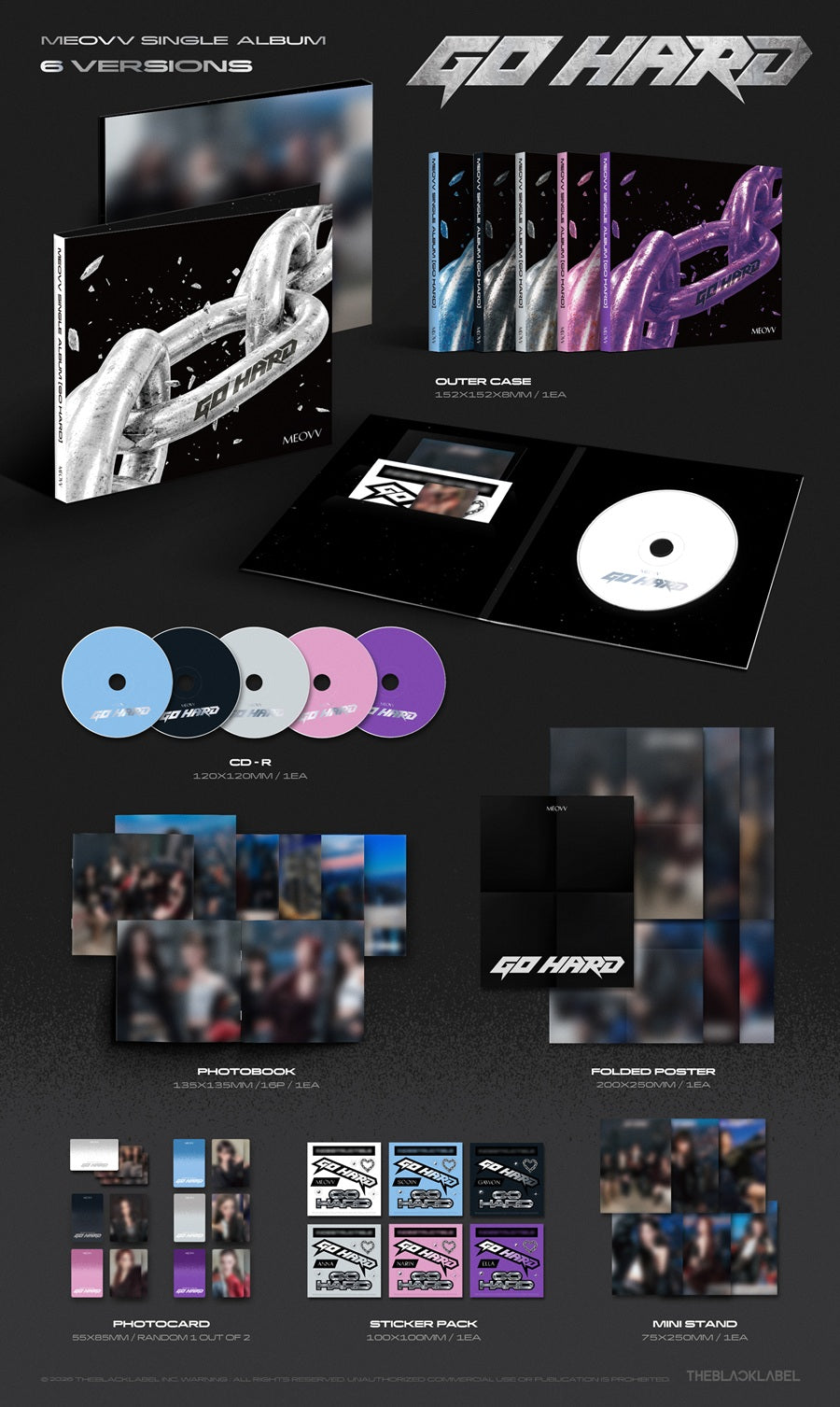 *PRE-ORDER* MEOVV - GO HARD (1st Single Album)