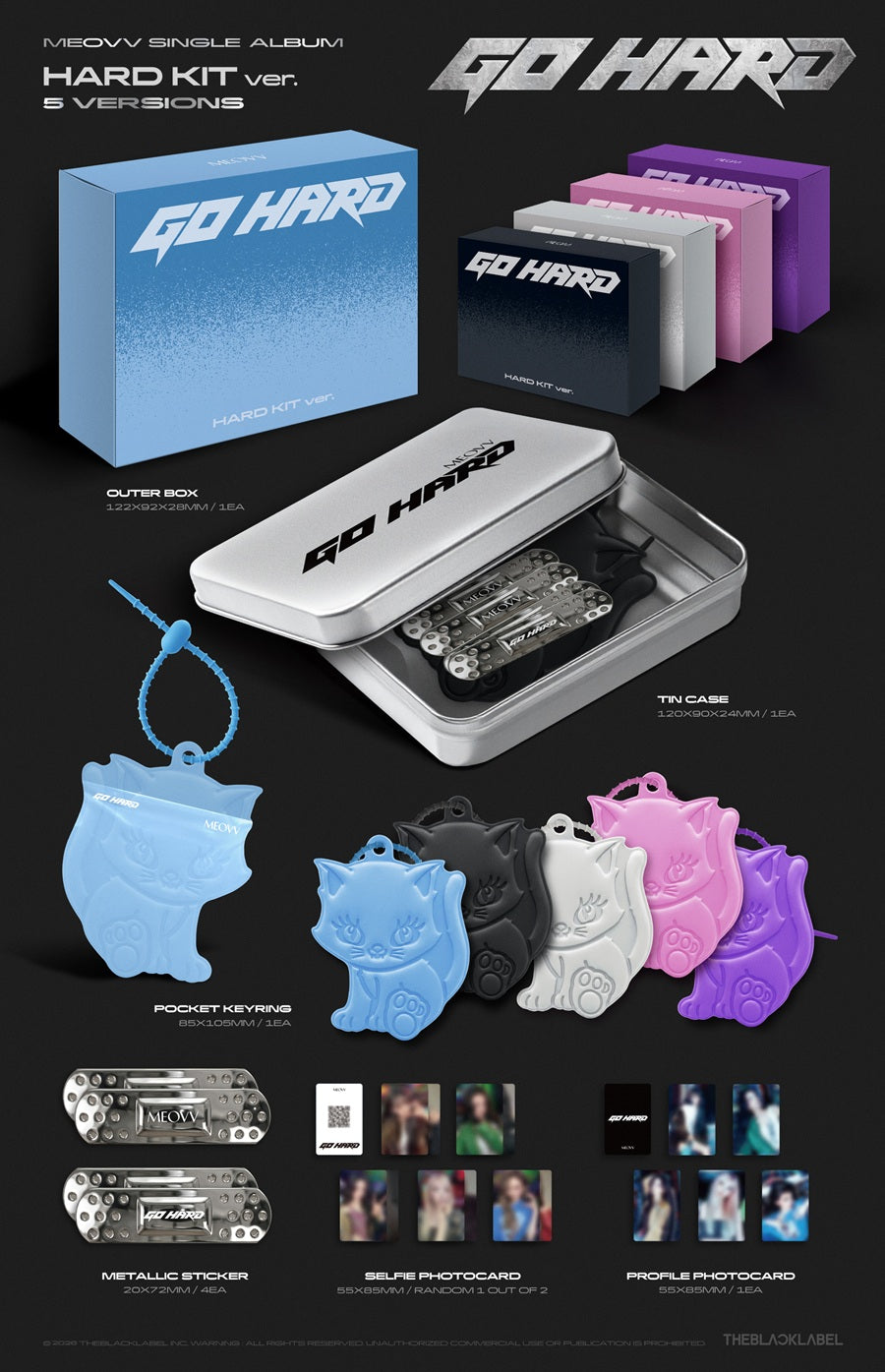 *PRE-ORDER* MEOVV - GO HARD (1st Single Album) [Hard Kit Ver.]