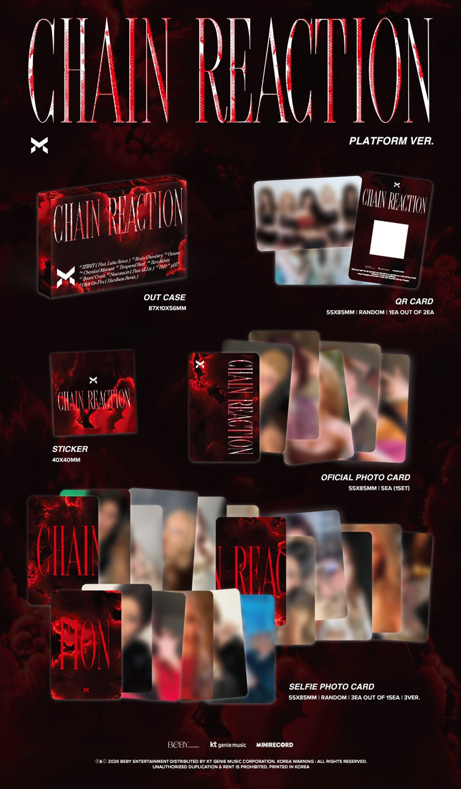 *PRE-ORDER* X:IN - Chain Reaction (1st Studio Album) [Platform Ver.]